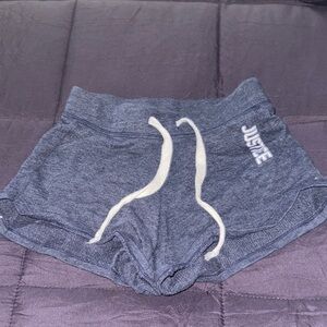 Justice Women's Heathered Blue Athletic Shorts